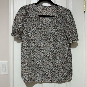 SHEIN M Multicolor Floral Blouse